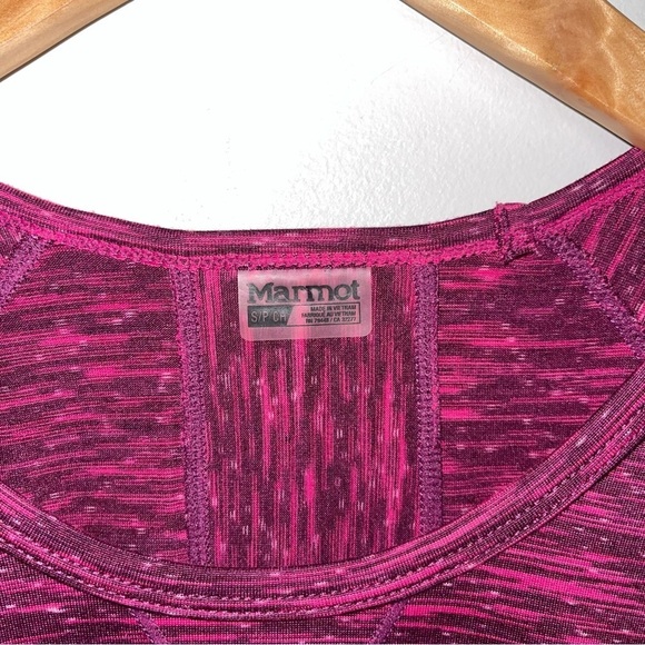 Marmot Long Sleeve  Top‎ Women’s Size Small Purple Pink Heathered Activewear - Picture 7 of 8